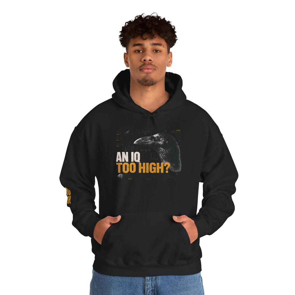 AN IQ TOO HIGH? Crow IQ Graphic Hoodie