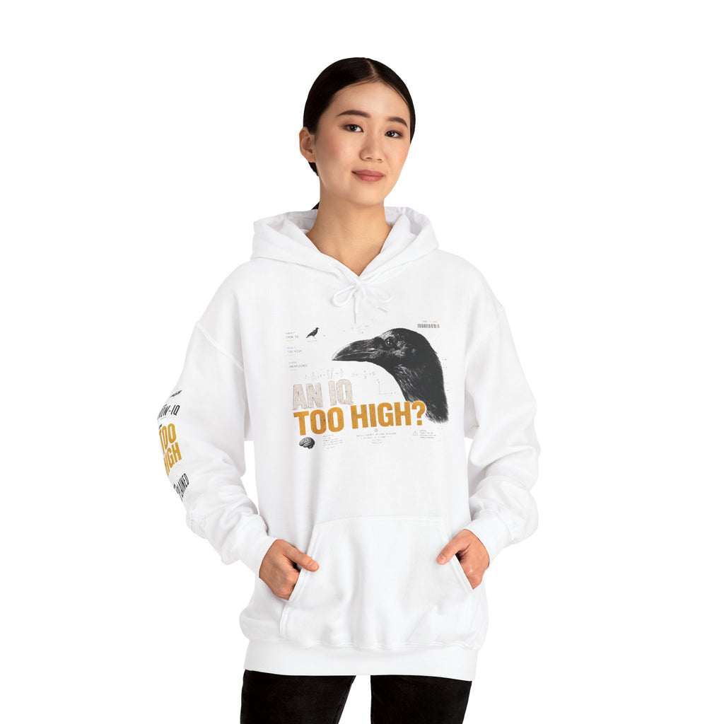AN IQ TOO HIGH? Crow IQ Graphic Hoodie