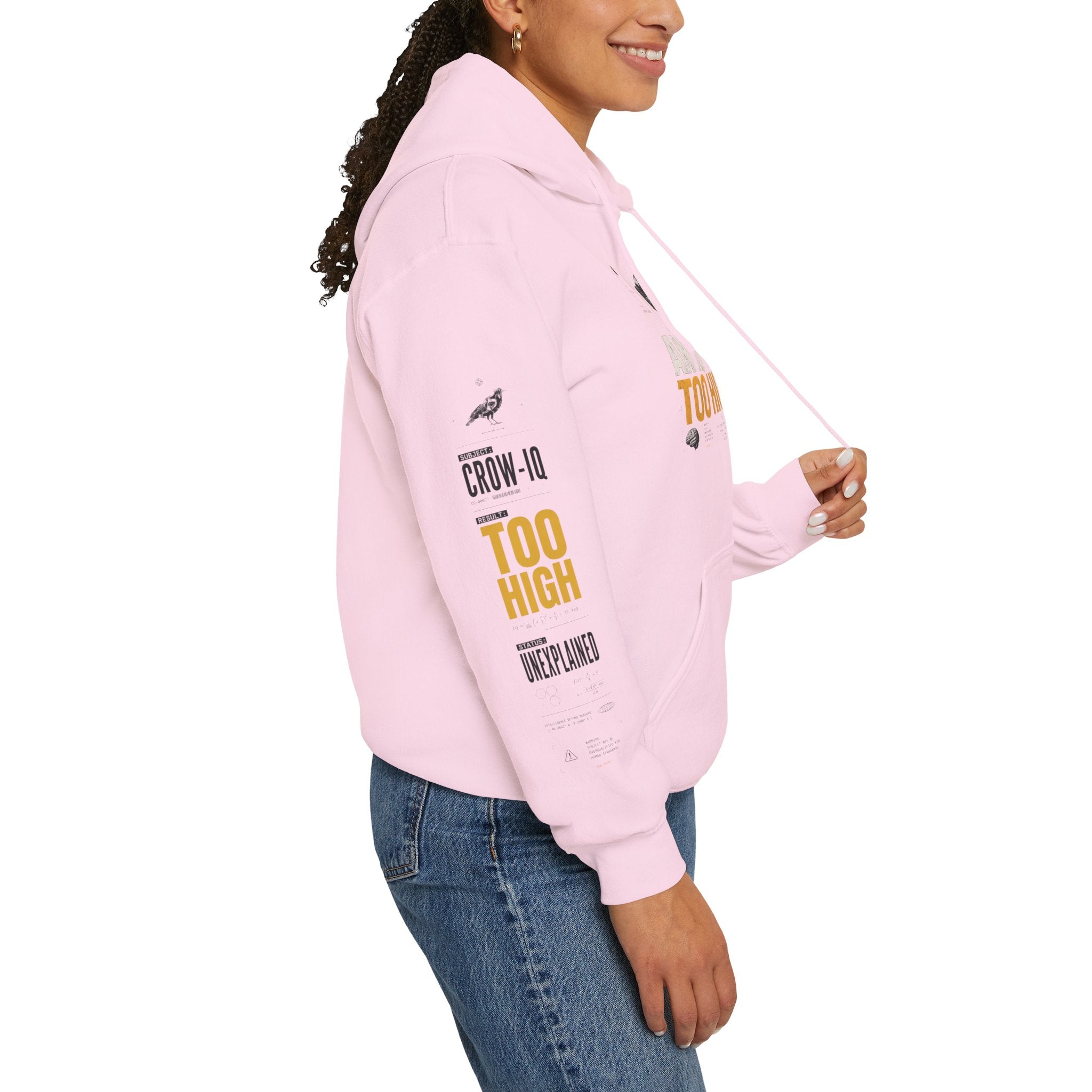 AN IQ TOO HIGH? Crow IQ Graphic Hoodie